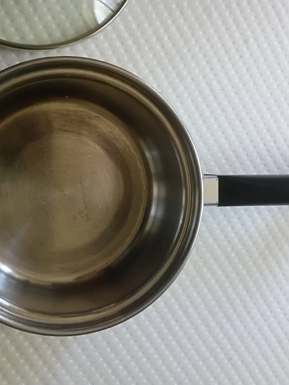 Saladmaster 18-8 Tri Clad Stainless Steel Sauce Pan Small Pot with Fitted Glass